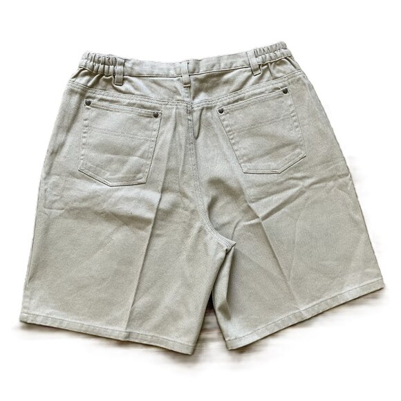 Tradition Country Collection Jean Shorts Vintage 90s Embroidered Beige Denim - Picture 4 of 6